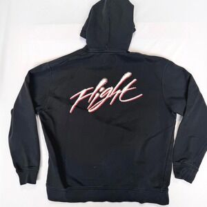 Jordan Hoodie Men's Large Flight Black Jumpman Logo